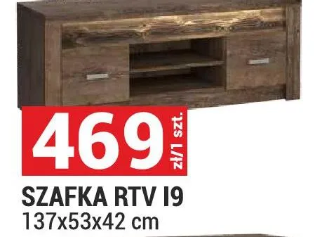 Szafka RTV I9 System Indianapolis kolor jesion ciemny 137x53x42cm promocja w Merkury Market