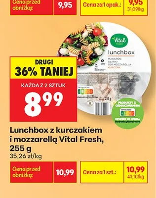 Lunchbox z kurczakiem i mozzarellą Vital Fresh promocja w Biedronka
