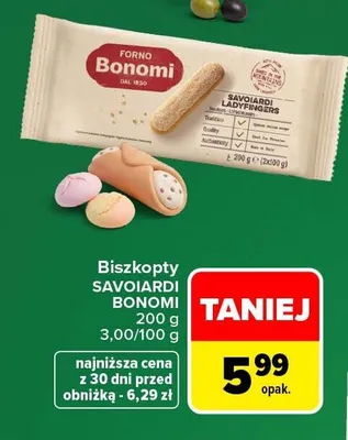 Biszkopty Savoiardi Forno Bonomi promocja w Carrefour Market
