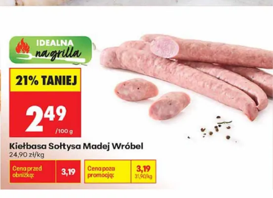 Kiełbasa Sołtysa Madej Wróbel promocja w Biedronka