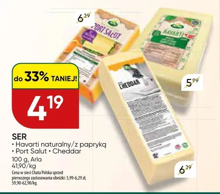 Ser Havarti z papryką Arla promocja w Chata Polska