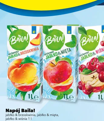 Napój jabłko wiśnia Baila! promocja w LEWIATAN