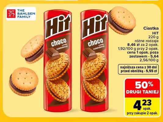 Ciastka Hit promocja w Carrefour Market