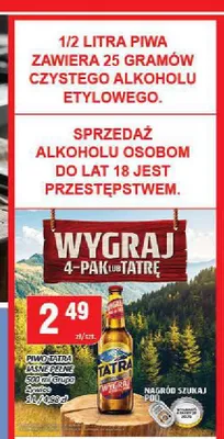 Piwo Tatra Jasne Pełne promocja w Chorten