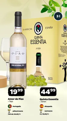 Wino białe Amor de Pias Tejo półwytrawne promocja w Netto