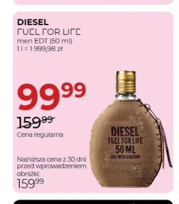 Woda toaletowa Fuel for Life Diesel promocja w Drogerie Jawa