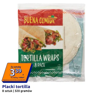 Placki tortilla Buena Comida promocja w Action