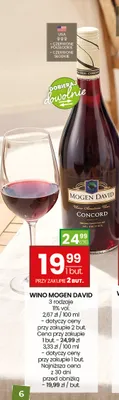 Wino Mogen David Concord promocja w Twój Market