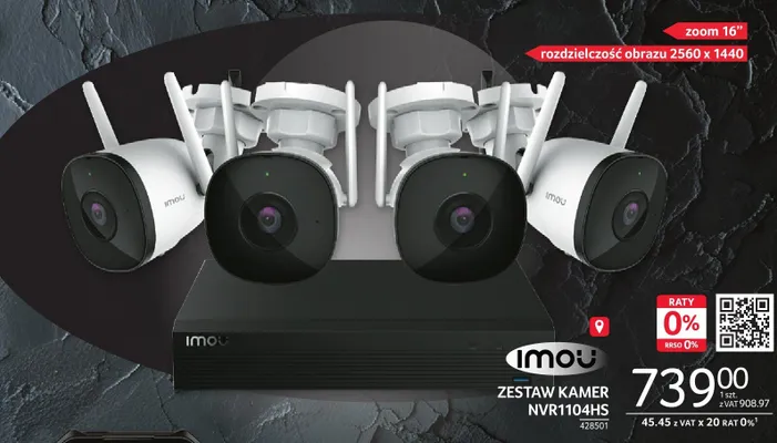 Zestaw kamer IMOU NVR1104HS promocja w Selgros