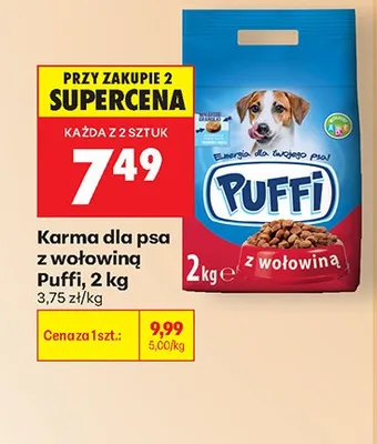 Karma dla psa Puffi z wołowiną promocja w Biedronka