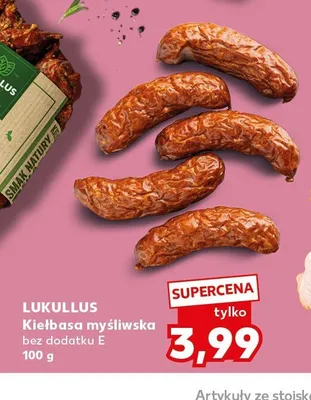 Kiełbasa myśliwska LUKULLUS bez dodatku E promocja w Kaufland