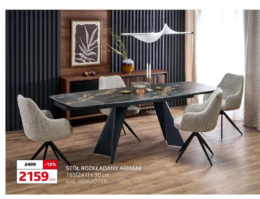Stół rozkładany Armani promocja w Komfort