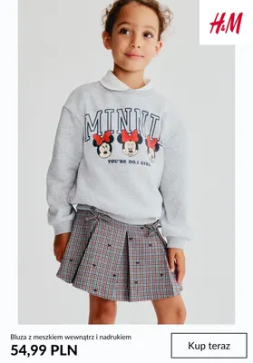 Bluza z meszkiem wewnątrz i nadrukiem H & M promocja w H&M