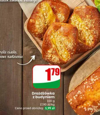 Drożdżówka z budyniem promocja w Dino