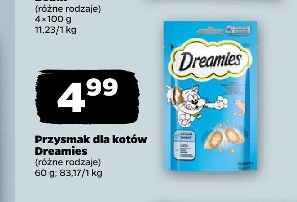 Przysmak dla kotów Dreamies promocja w Netto