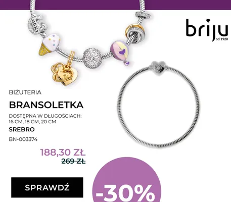 Bransoletka Briju srebro BN-003374 promocja w Dzień Dziecka