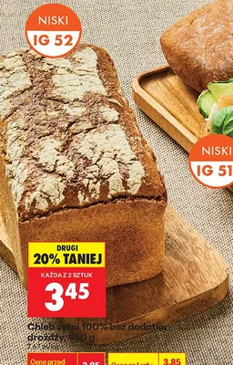 Chleb NISKI IG 52 promocja w Biedronka