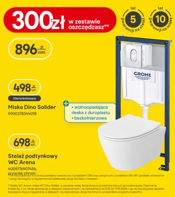 Stelaż podtynkowy WC Arena promocja w Castorama