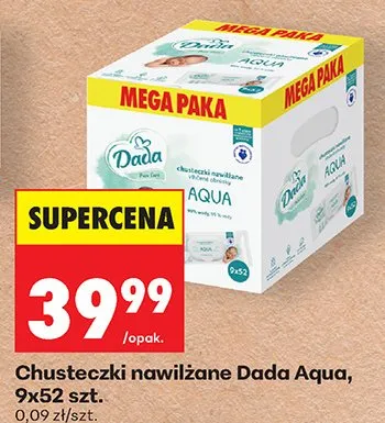 Chusteczki nawilżane Aqua promocja w Biedronka