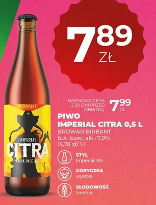 Piwo Imperial Citra promocja w Duży Ben
