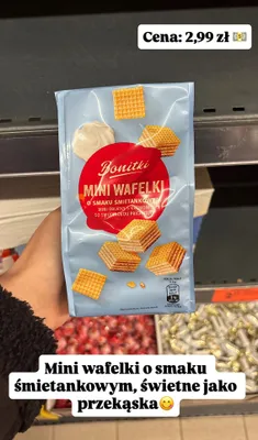 Mini wafelki o smaku śmietankowym promocja w Biedronka
