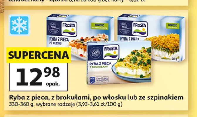 Ryba z pieca ze szpinakiem Frosta promocja w Auchan