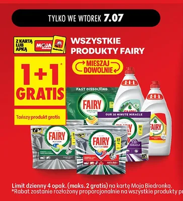 Tabletki do zmywarki Fairy Platinum Plus promocja w Biedronka