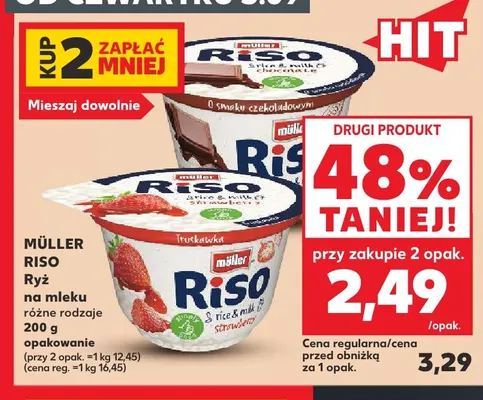 Ryż na mleku Müller Riso czekoladowy promocja w Kaufland