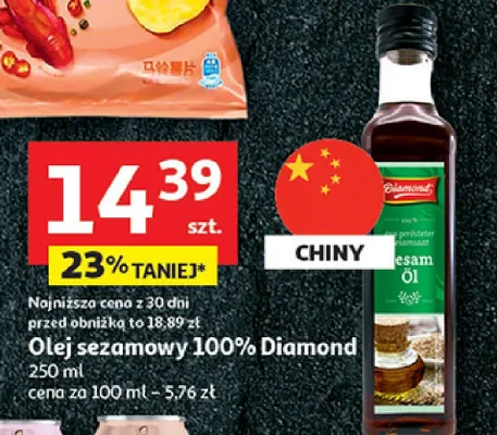 Olej sezamowy 100% Diamond promocja w Auchan