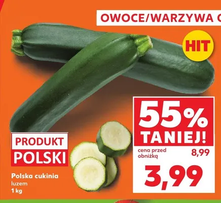 Cukinia zielona polska promocja w Kaufland