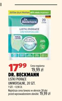 Listki piorące uniwersalne Dr. Beckmann promocja w Drogerie Natura