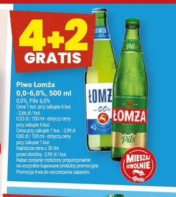 Piwo Łomża Pils 6,0% 500ml promocja w Twój Market