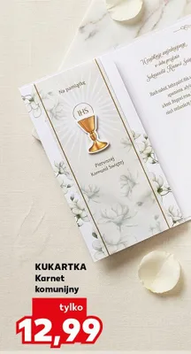 Karnet komunijny Kukartka promocja w Kaufland