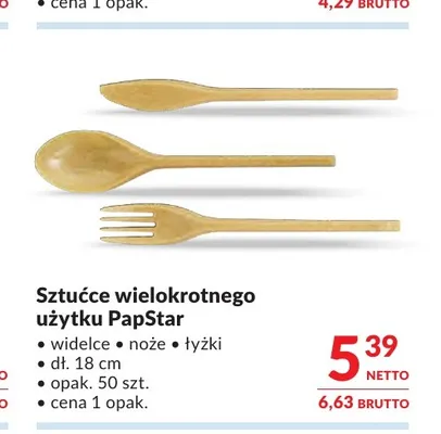 Sztućce wielokrotnego użytku PapStar promocja w Makro