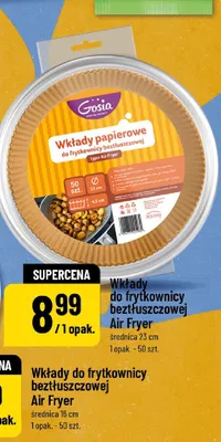 Wkłady do frytownicy beztłuszczowej Air Fryer średnica 23cm promocja w POLOmarket