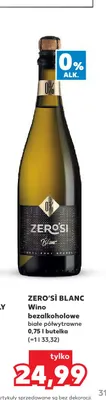 Wino bezalkoholowe 'sì Blanc białe półwytrawne promocja w Kaufland