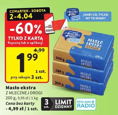 Masło ekstra promocja w Intermarche