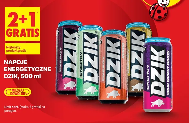 Napój energetyczny DZIK promocja w Biedronka