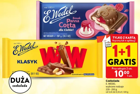 Czekolada Panna Cotta E.Wedel promocja w Intermarche