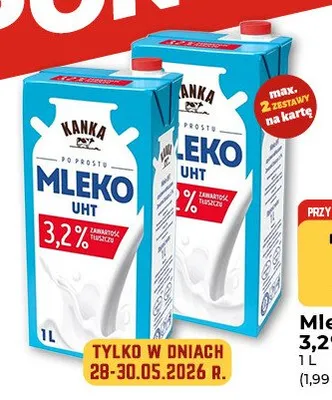 Mleko świeże 3,2% Kanka promocja w Społem Częstochowa