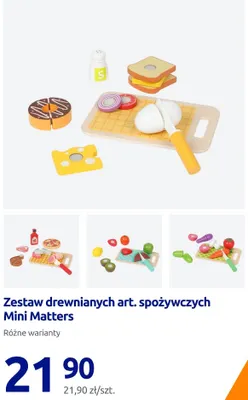 Zestaw drewnianych artykułów spożywczych Mini Matters promocja w Action