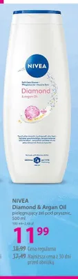 Pielęgnujący żel pod prysznic NIVEA Diamond & Argan Oil promocja w Hebe