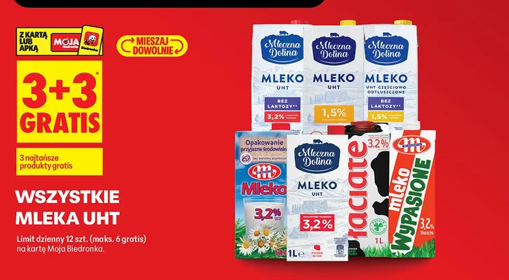 Mleko UHT promocja w Biedronka
