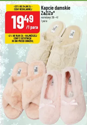 Kapcie damskie  promocja w POLOmarket