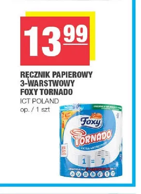 Ręcznik papierowy 3-warstwowy Foxy Tornado promocja w SPAR