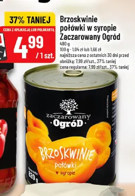 Brzoskwinie połówki w syropie Zaczarowany Ogród promocja w POLOmarket