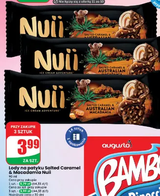 Lody na patyku Salted Caramel & Macadamia Nuii promocja w Dino