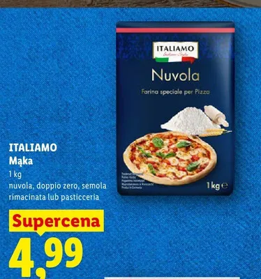 Mąka ITALIAMO doppio zero promocja w Lidl