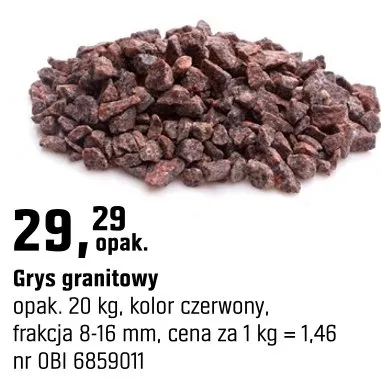 Grys granitowy kolor czerwony promocja w OBI