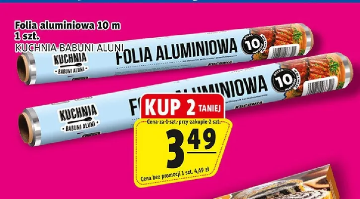 Folia aluminiowa Kuchnia Babuni Aluni promocja w Prim Market